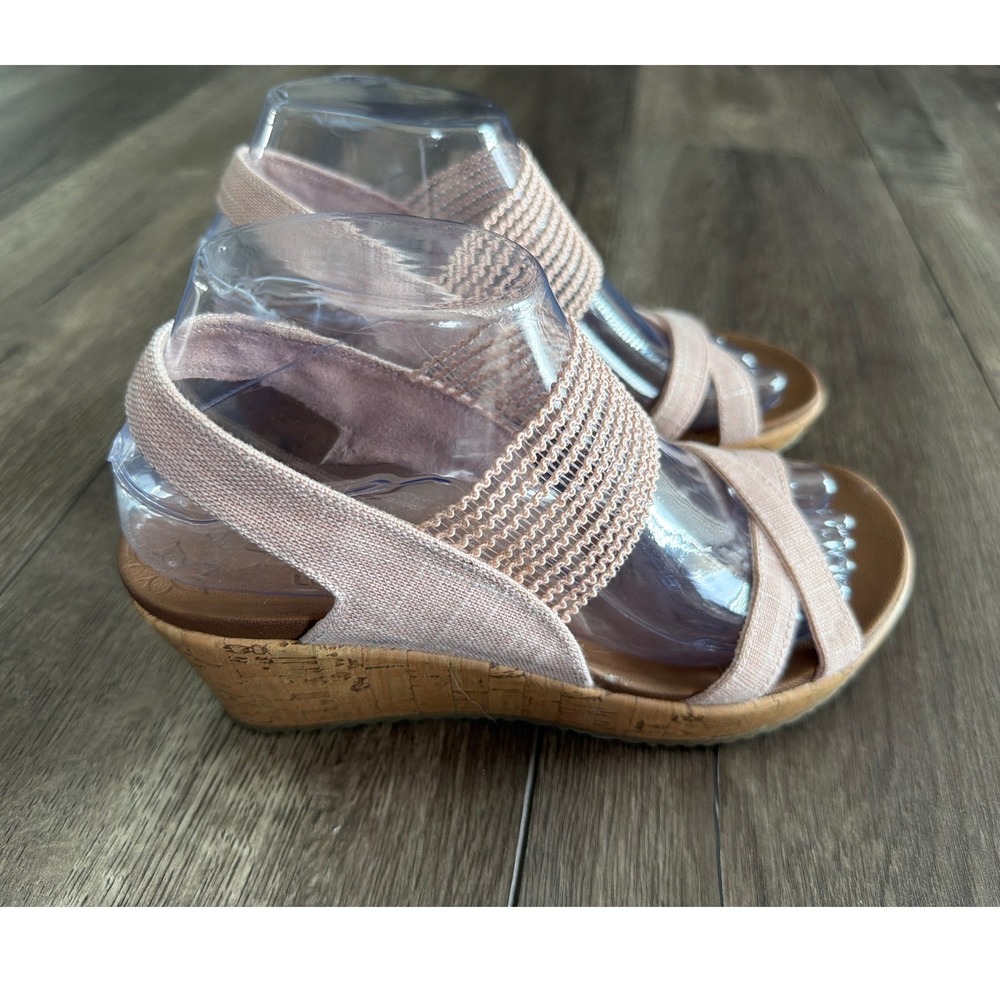 Skechers Rumblers Sci-Fi Pink Strappy Wedge Sandals 31723 Womens Size‎ 7
